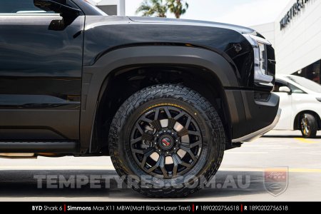 18x9.0 Simmons MAX X11 MBW on BYD Shark 6