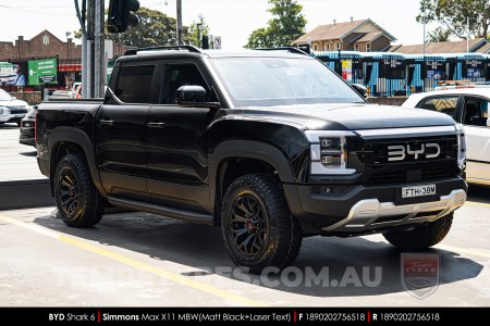 18x9.0 Simmons MAX X11 MBW on BYD Shark 6