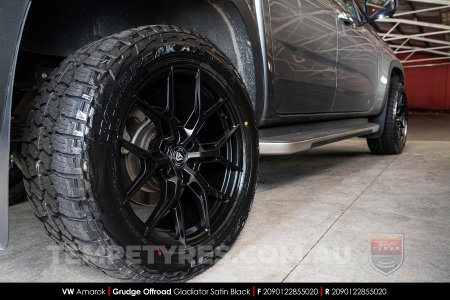 20x9.0 Grudge Offroad Gladiator Satin Black on VW Amarok