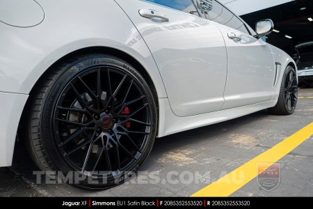 20x8.5 Simmons EU1 Satin Black on Jaguar XF