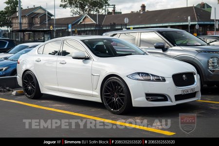 20x8.5 Simmons EU1 Satin Black on Jaguar XF