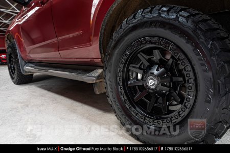 17x8.5 Grudge Offroad F1 Fury Matte Black on Isuzu MU-X