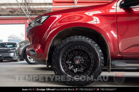 17x8.5 Grudge Offroad F1 Fury Matte Black on Isuzu MU-X