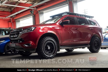 17x8.5 Grudge Offroad F1 Fury Matte Black on Isuzu MU-X
