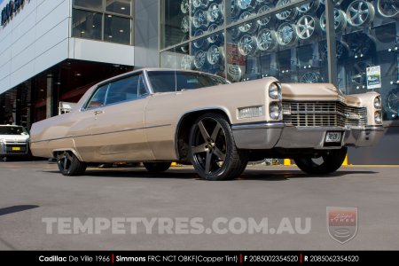 20x8.5 20x10 Simmons FR-C Copper Tint NCT on Cadillac De Ville