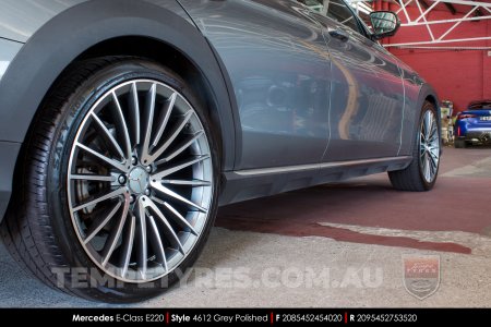 20x8.5 4612 Dark Grey Polished on Mercedes E-Class