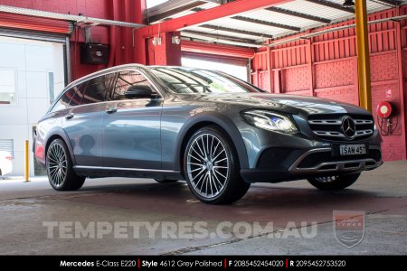 20x8.5 4612 Dark Grey Polished on Mercedes E-Class