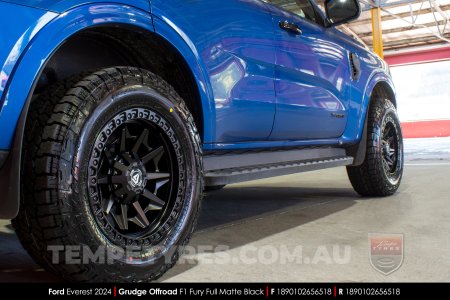 18x9.0 Grudge Offroad F1 Fury Matte Black on Ford Everest