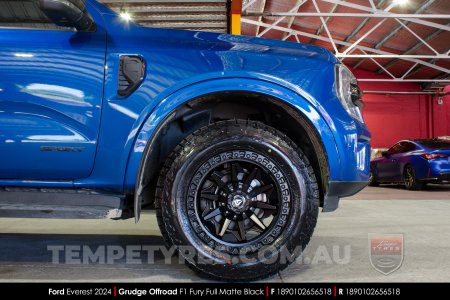 18x9.0 Grudge Offroad F1 Fury Matte Black on Ford Everest