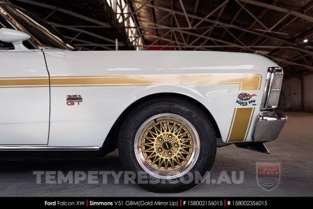 15x8.0 15x10 Simmons V51 GBM on Ford Falcon