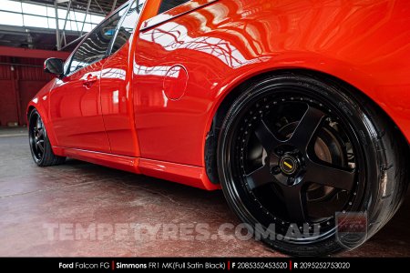 20x8.5 20x9.5 Simmons FR-1 Satin Black on Ford Falcon