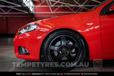 20x8.5 20x9.5 Simmons FR-1 Satin Black on Ford Falcon