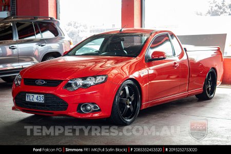 20x8.5 20x9.5 Simmons FR-1 Satin Black on Ford Falcon