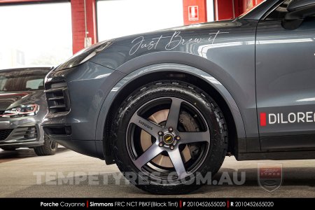 20x8.5 20x10 Simmons FR-C Black Tint NCT on Porsche Cayenne