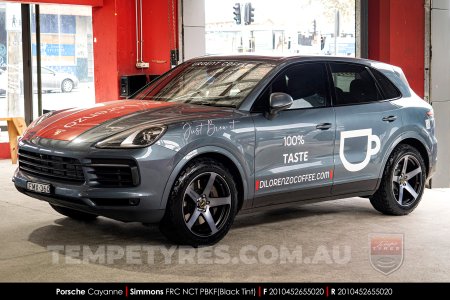 20x8.5 20x10 Simmons FR-C Black Tint NCT on Porsche Cayenne