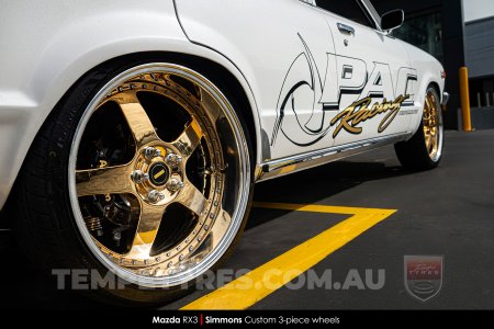 Custom Simmons Wheels on Mazda RX3