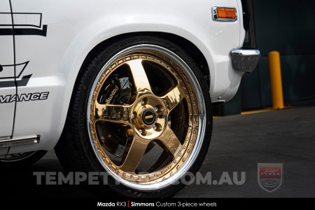 Custom Simmons Wheels on Mazda RX3