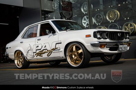 Custom Simmons Wheels on Mazda RX3
