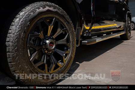 20x9.0 Simmons MAX X11 MBW on Chevrolet Silverado