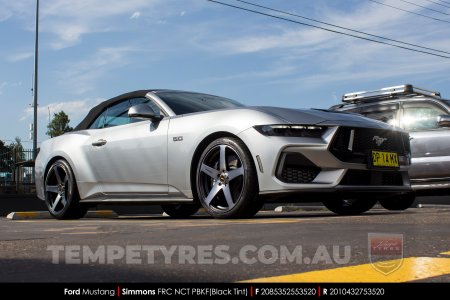 20x8.5 20x10 Simmons FR-C Black Tint NCT on Ford Mustang