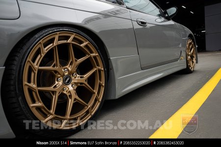 20x8.5 Simmons EU7 Satin Bronze on Nissan 200SX