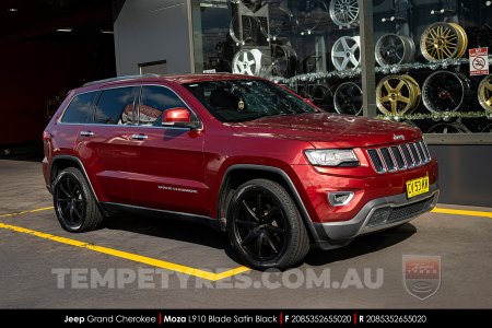 20x8.5 MOZA 910 Blade Satin Black on Jeep Grand Cherokee