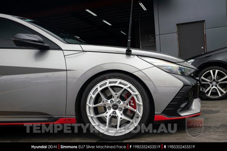 19x8.5 19x9.5 Simmons EU7 Silver Machined Face on Hyundai i30