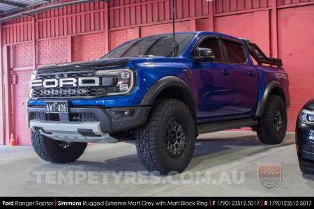 17x9.0 Simmons Rugged Extreme Matt grey on Ford Ranger Raptor
