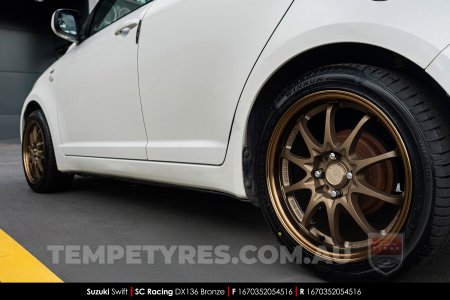 16x7.0 SC Racing DX136 Bronze on Suzuki Swift