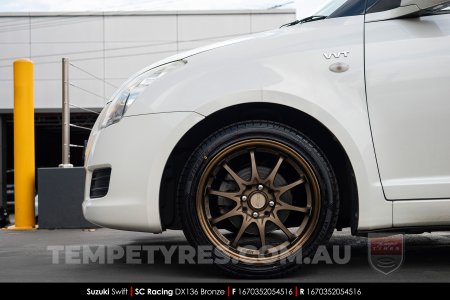 16x7.0 SC Racing DX136 Bronze on Suzuki Swift