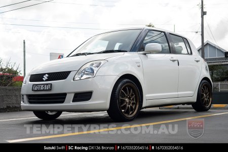 16x7.0 SC Racing DX136 Bronze on Suzuki Swift