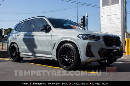 20x8.5 20x10 Simmons MS1 MK on BMW X3