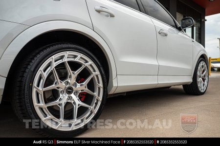 20x8.5 Simmons EU7 Silver Machined Face on Audi RS Q3