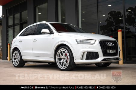 20x8.5 Simmons EU7 Silver Machined Face on Audi RS Q3