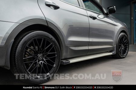 20x8.5 Simmons EU1 Satin Black on Hyundai Santa Fe