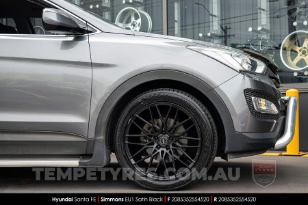 20x8.5 Simmons EU1 Satin Black on Hyundai Santa Fe
