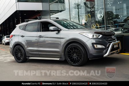 20x8.5 Simmons EU1 Satin Black on Hyundai Santa Fe