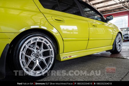 18x8.5 Simmons EU7 Silver Machined Face on Ford Falcon