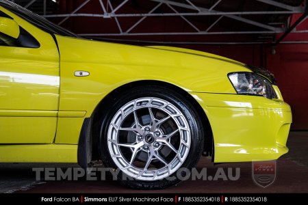 18x8.5 Simmons EU7 Silver Machined Face on Ford Falcon