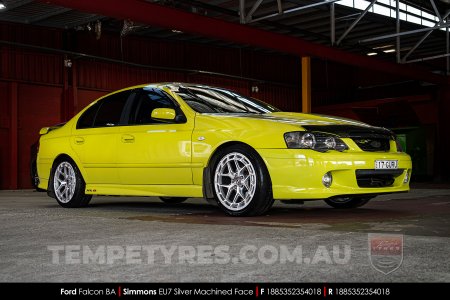 18x8.5 Simmons EU7 Silver Machined Face on Ford Falcon