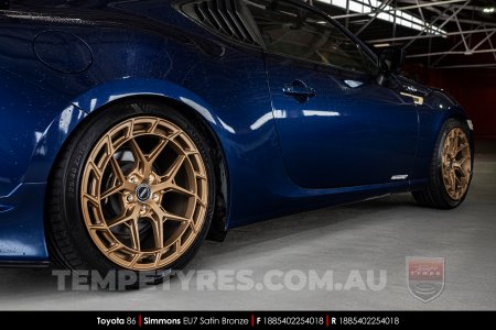 18x8.5 Simmons EU7 Satin Bronze on Toyota 86