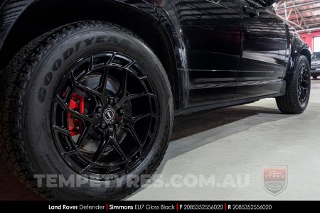 20x8.5 Simmons EU7 Gloss Black on Land Rover Defender