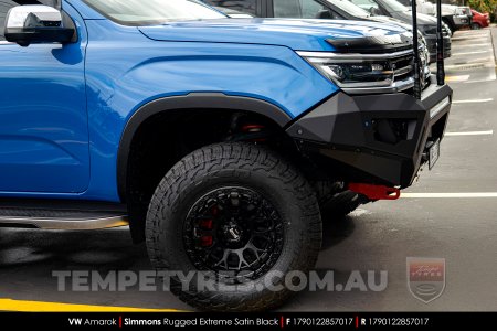 17x9.0 Simmons Rugged Extreme Satin Black on VW Amarok