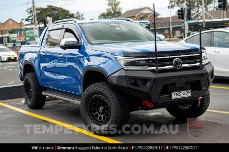 17x9.0 Simmons Rugged Extreme Satin Black on VW Amarok