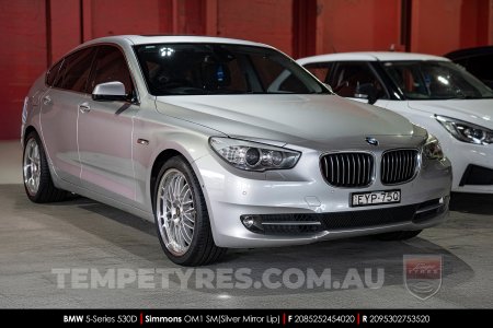 20x8.5 20x9.5 Simmons OM-1 Silver on BMW 5 Series