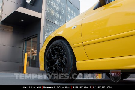 18x8.5 Simmons EU7 Gloss Black on Ford Falcon