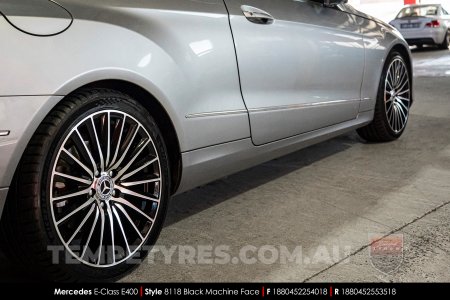 18x8.0 Style 8118 Black Machine Face on Mercedes E-Class
