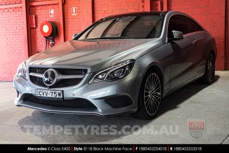 18x8.0 Style 8118 Black Machine Face on Mercedes E-Class