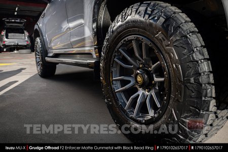 17x9.0 Grudge Offroad F2 Enforcer Matte Gunmetal on Isuzu MU-X