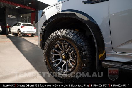 17x9.0 Grudge Offroad F2 Enforcer Matte Gunmetal on Isuzu MU-X